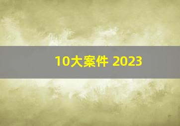 10大案件 2023